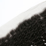 Kinky Curly 13x4 Virgin Human Hair Natural Black Transparent Frontal